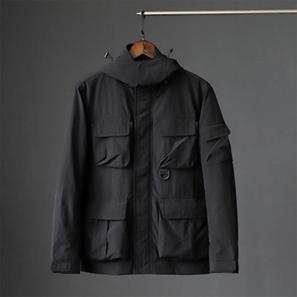 Men's outdoor windproof and waterproof multi-pocket fashionable workwear jacket